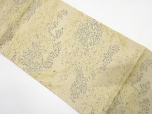 アンティーク　松に笹模様織り出し袋帯（着用可）